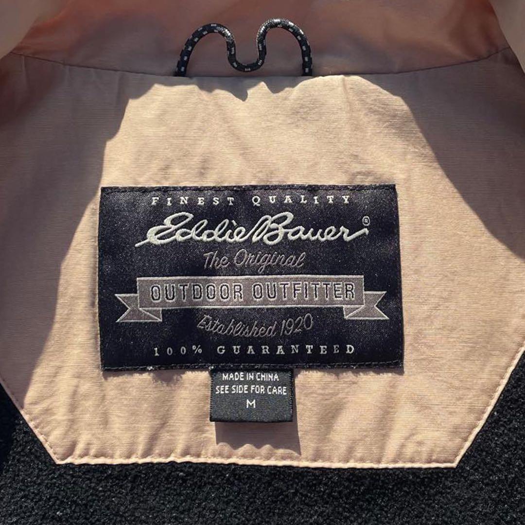 【名作】Eddie Bauer ノースリーブ コットンナイロン ベスト ベージュ
