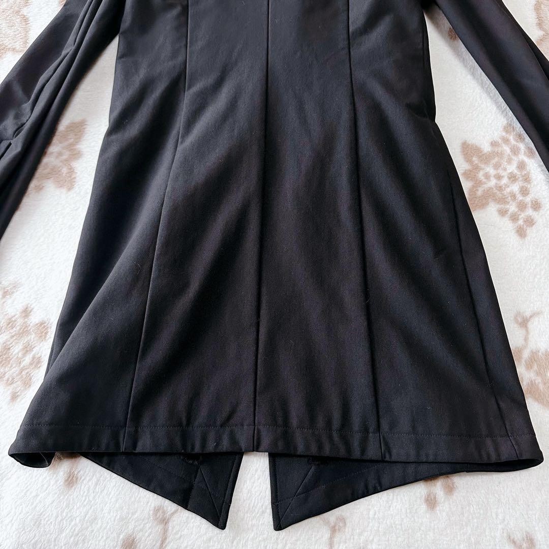 バジュラ カウルネックモッズコート ライダースジップ ボア ロングコート 3