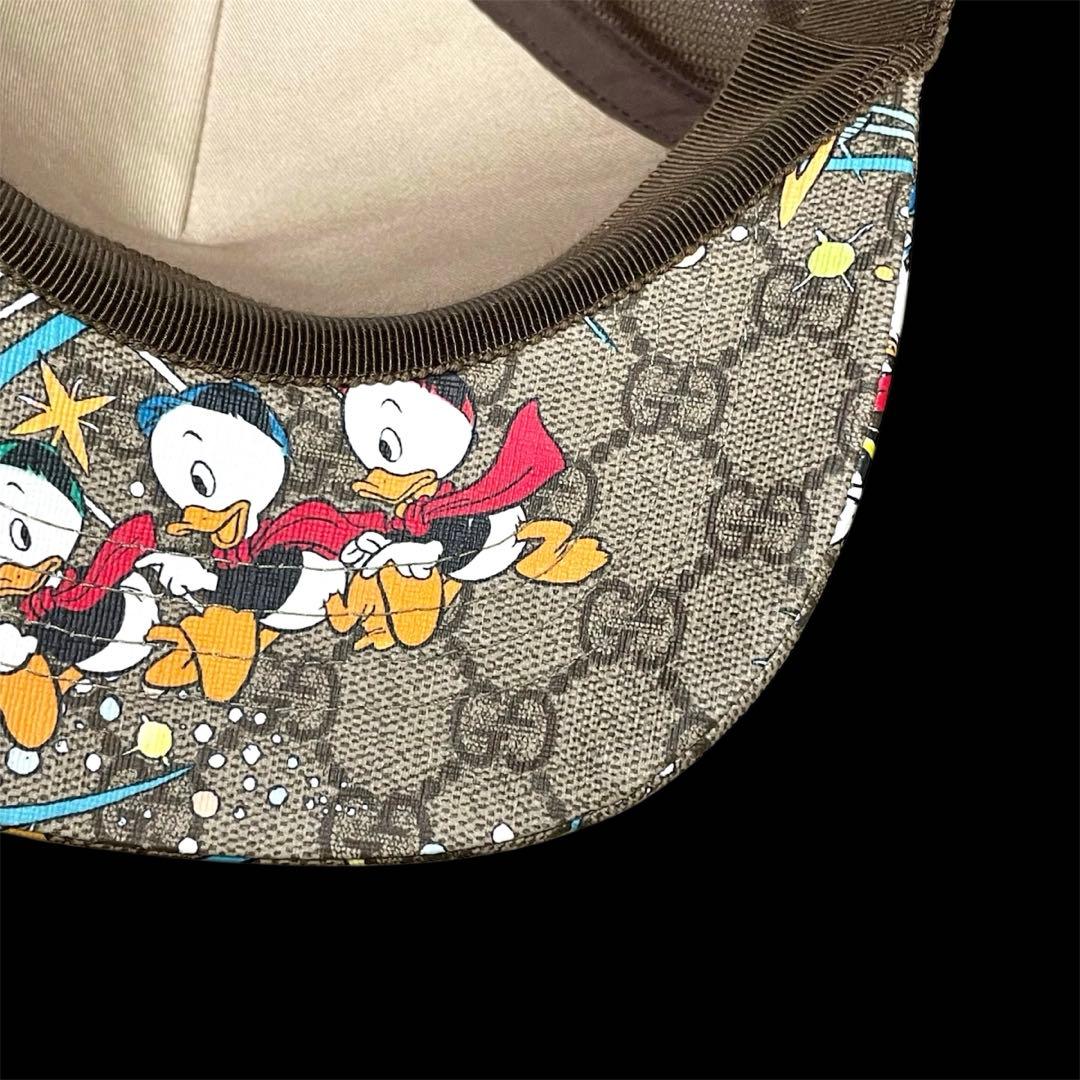 極美品 GUCCI × DISNEY コラボ ドナルドダック総柄メッシュキャップ