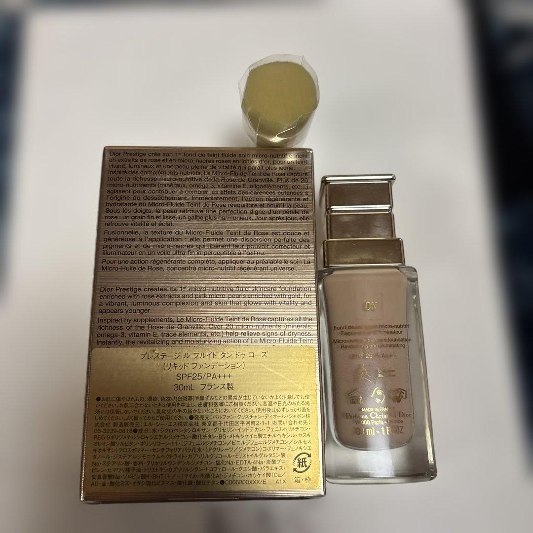 ディオール　プレステージ　ルフルイドタンドゥローズ　リキッドファンデーション0N