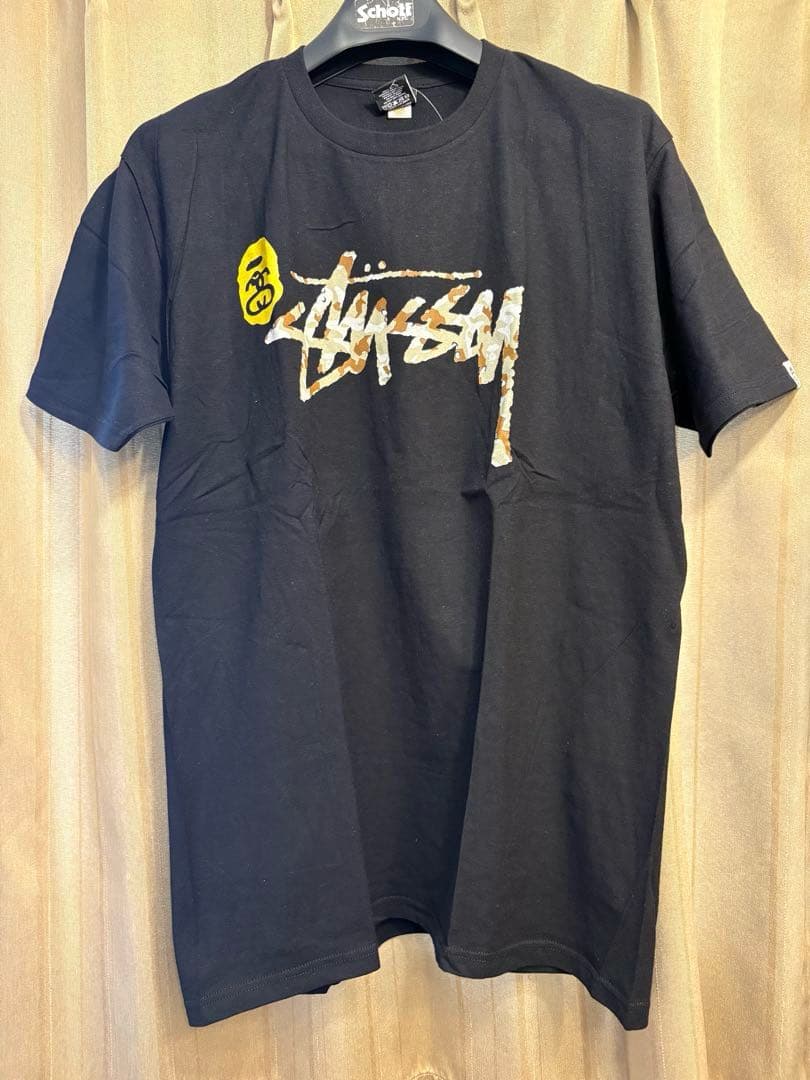 Stussy × A BATHING APEコラボTシャツ Lサイズ　未使用品