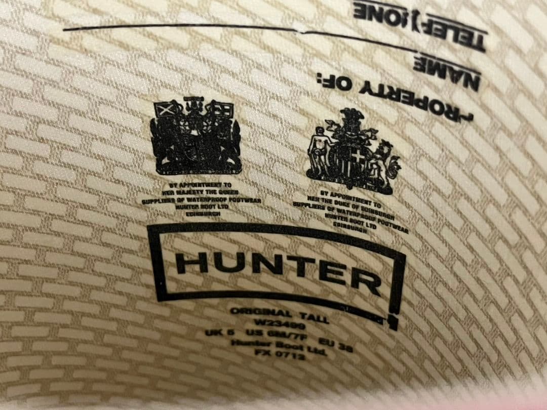 HUNTER 赤 長靴　レインブーツ　レッド　24cm