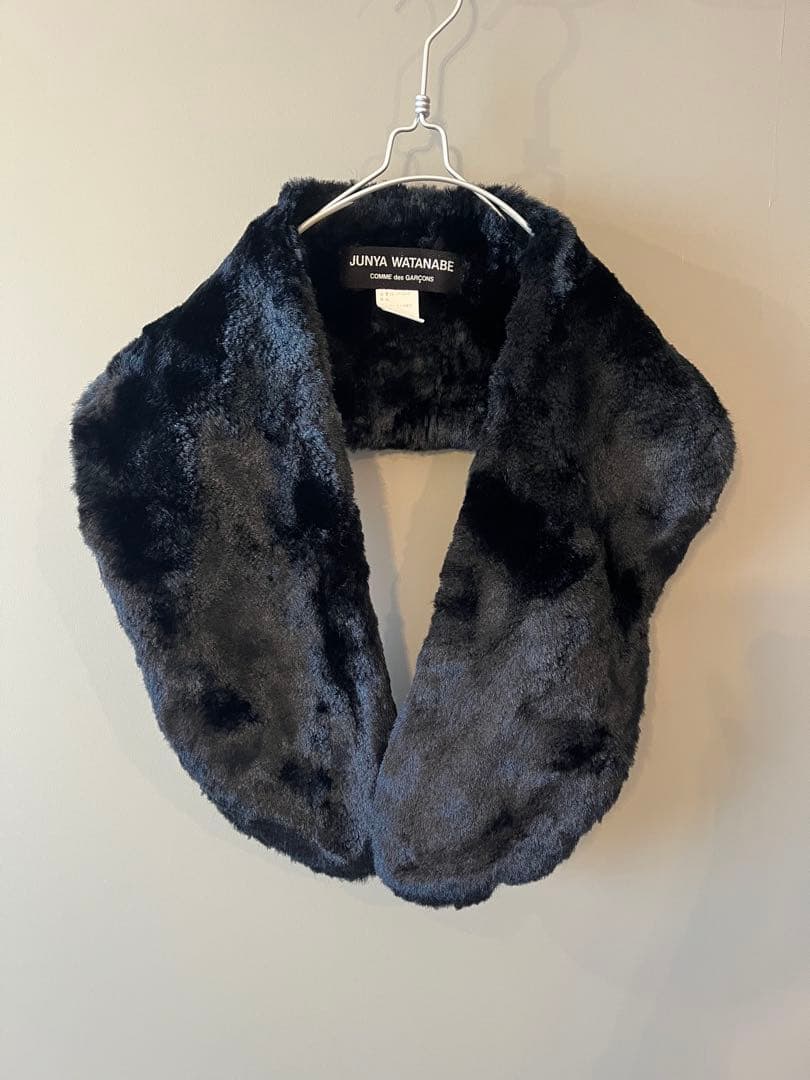 JUNYA WATANABE ファー素材のストール　ショール　ブラック