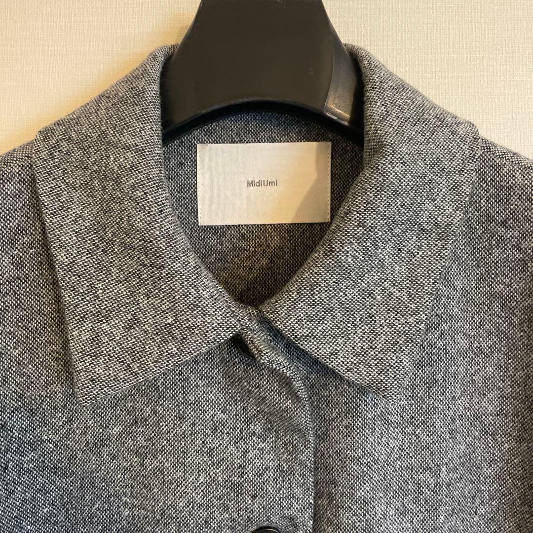 Midiumini グレー ロングコート