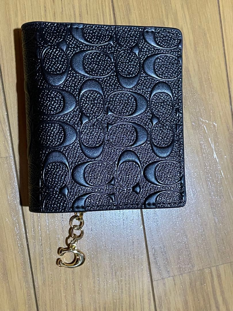コーチ ミニ財布 二つ折り キーホルダー COACH エンボスシグネチャー