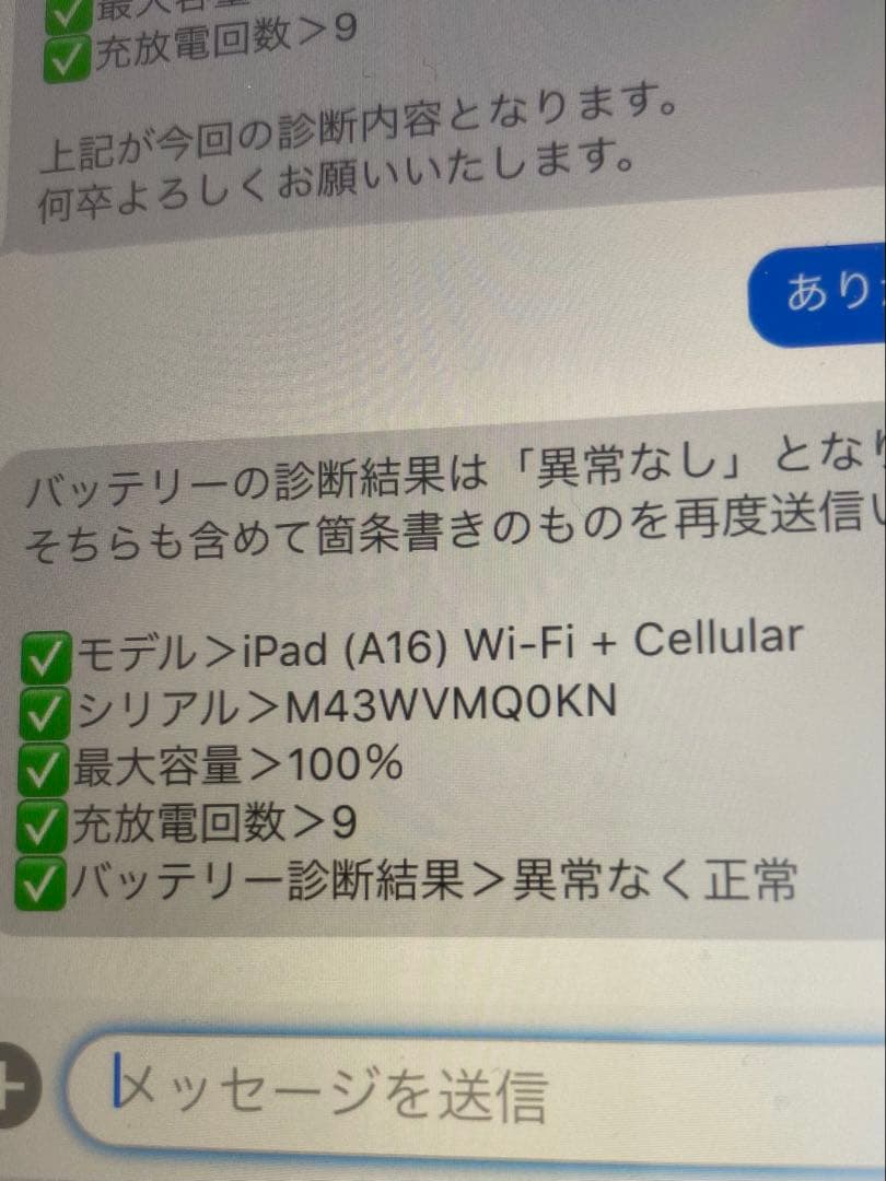 ほぼ未 B100 iPad 11世代 セルラー 128GB MD7G4J/A 本