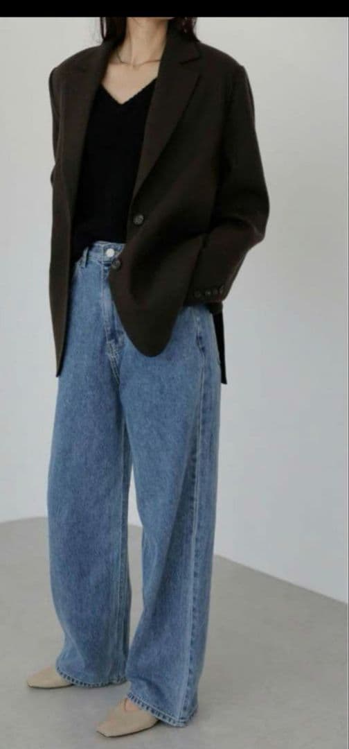n*.様 セール★Na.e Wide Loose Jeans_Deep Blue