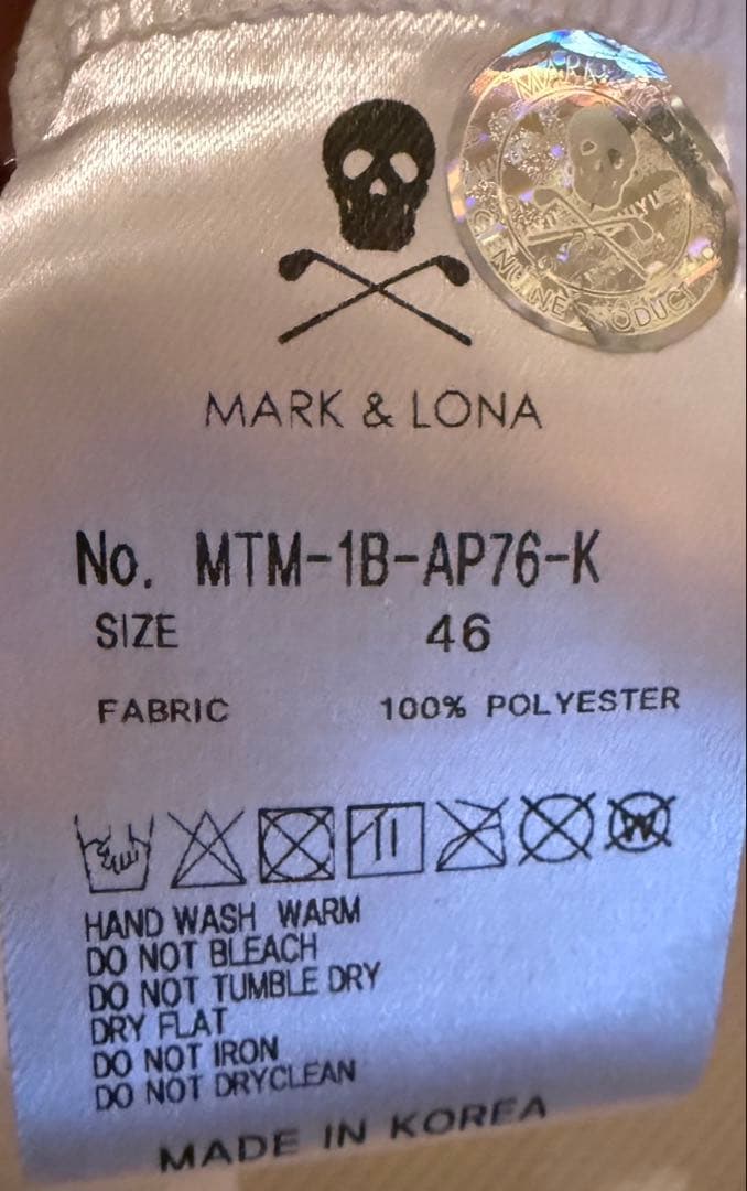 ほぼ新品MARK & LONA マークアンドロナ MTM-1B-AP76-K