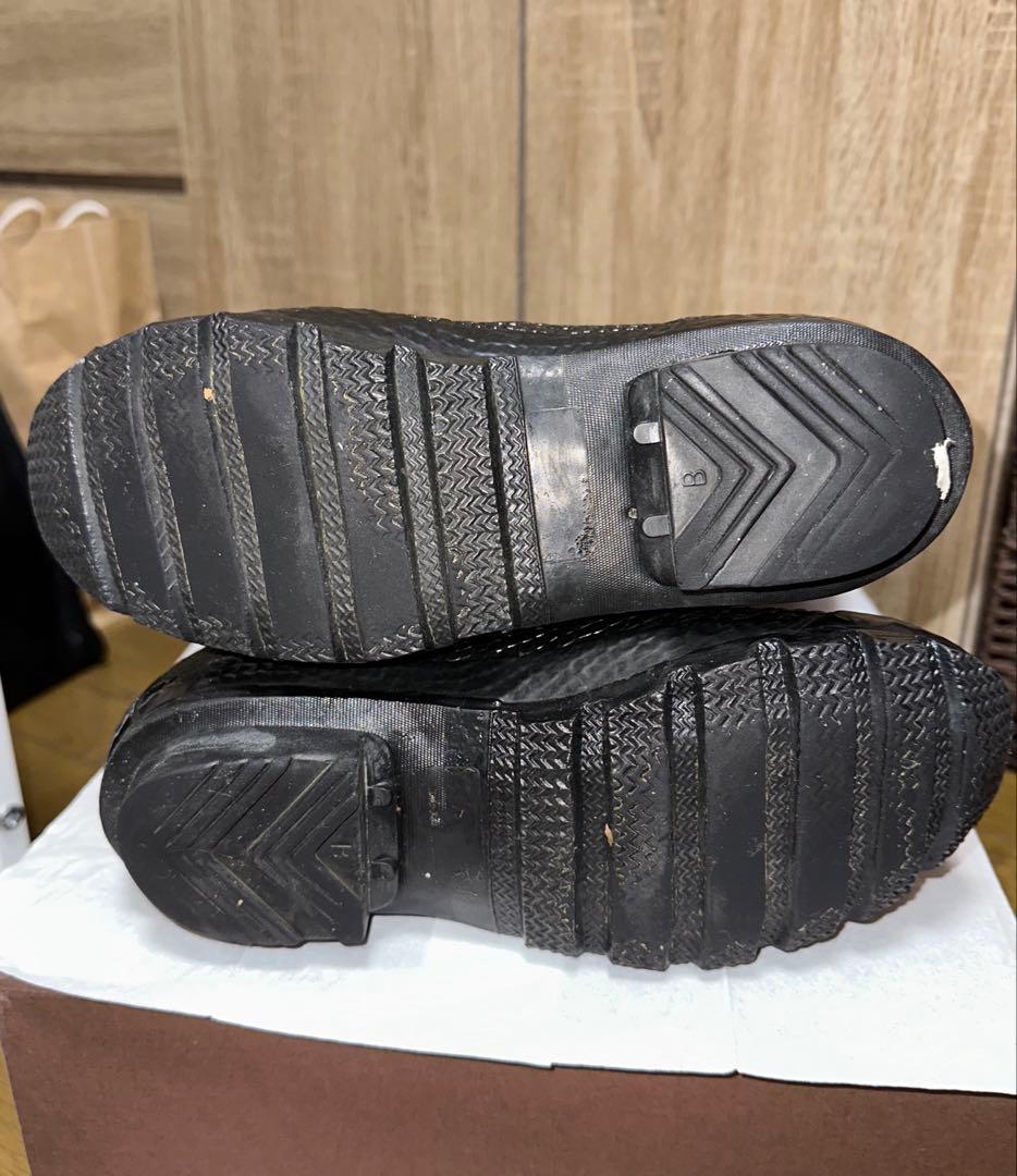 美品✨ HUNTER EU37 ロング レイン ブーツ ブラック クロコ 型押し