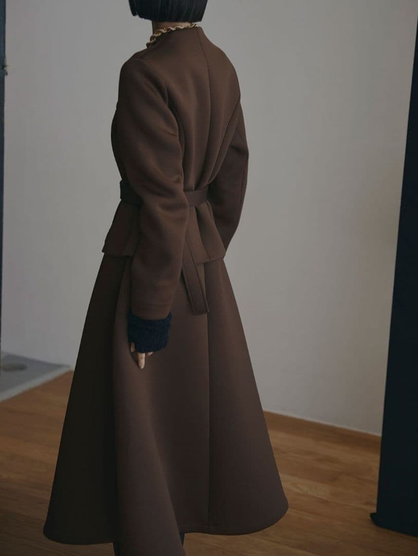 AMERI アメリ CARDBOARD FLARE DRESS COAT s