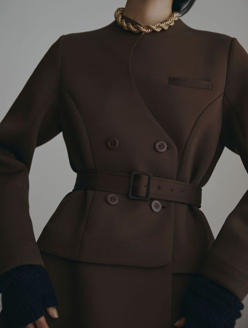 AMERI アメリ CARDBOARD FLARE DRESS COAT s