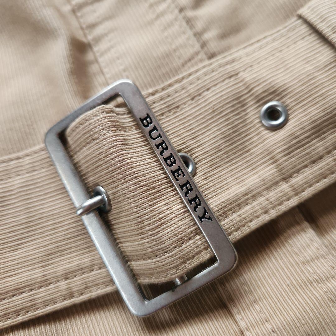 BURBERRY　LONDON　ベルト付きシャツワンピース　ロゴボタン　38