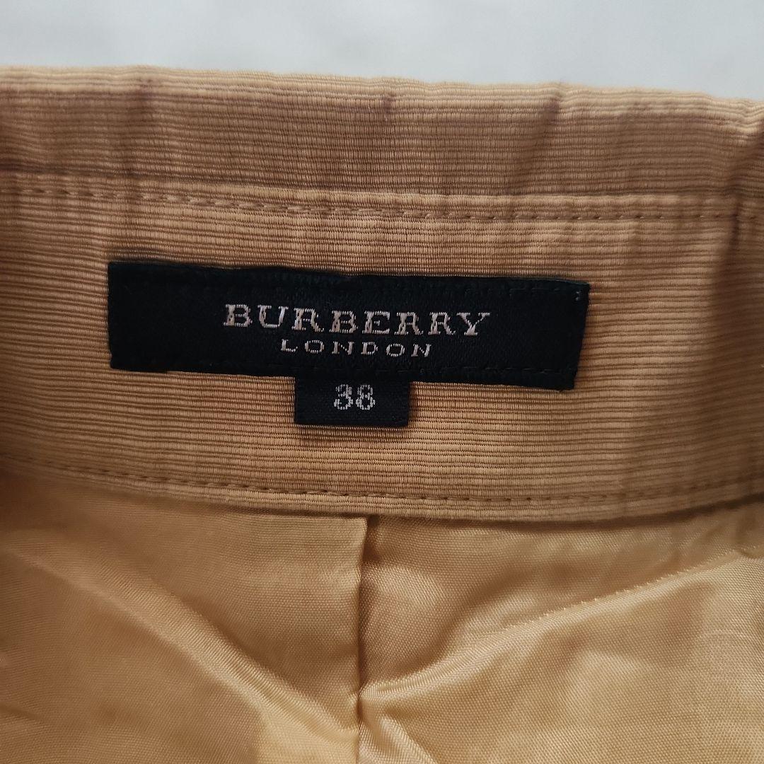 BURBERRY　LONDON　ベルト付きシャツワンピース　ロゴボタン　38