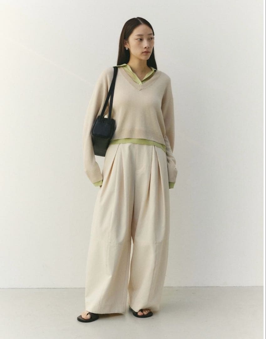 stylemixer レイヤードポロニットトップ