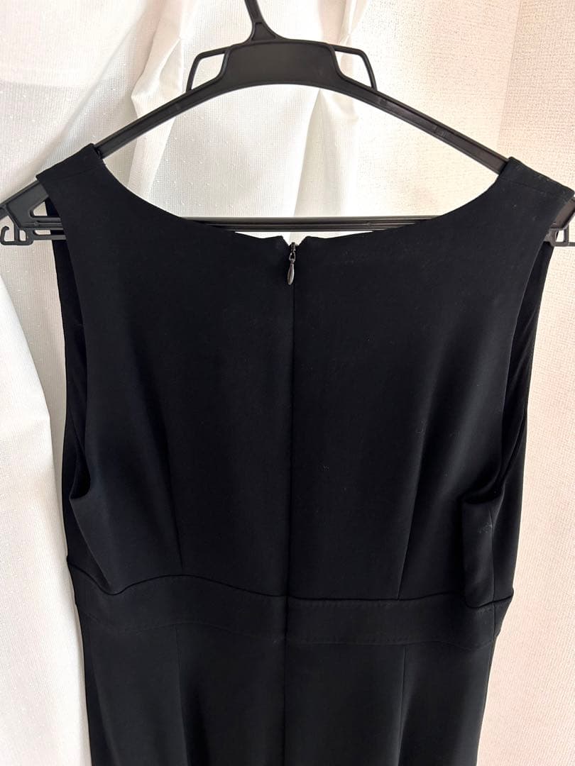 【白タグ】MaxMara ノースリーブワンピース 黒42