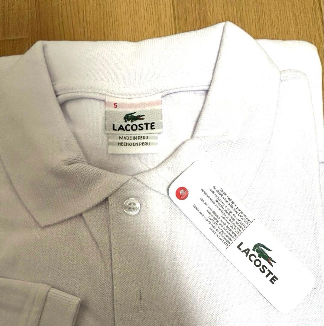 b*e様 LACOSTE ラコステ　ポロシャツ　長袖　ホワイト