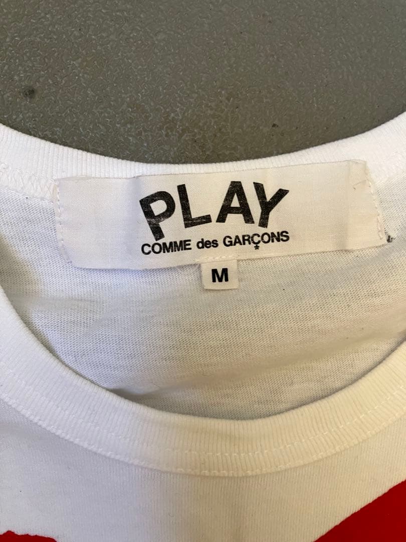 コムデギャルソン Tシャツ M ホワイト PLAY