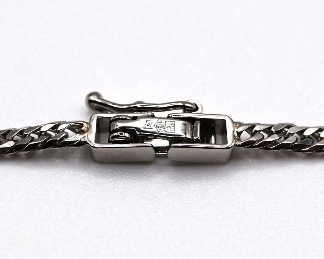 Pt850喜平ネックレス6面ダブル12g55cm造幣局検定マーク刻印入