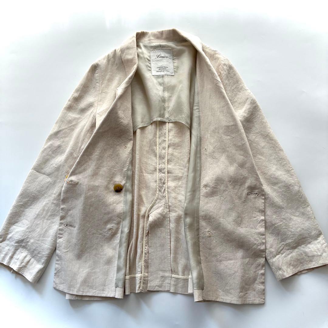 定価6.2万 アパルトモン Lisiere リネンダブル ジャケット ベージュ