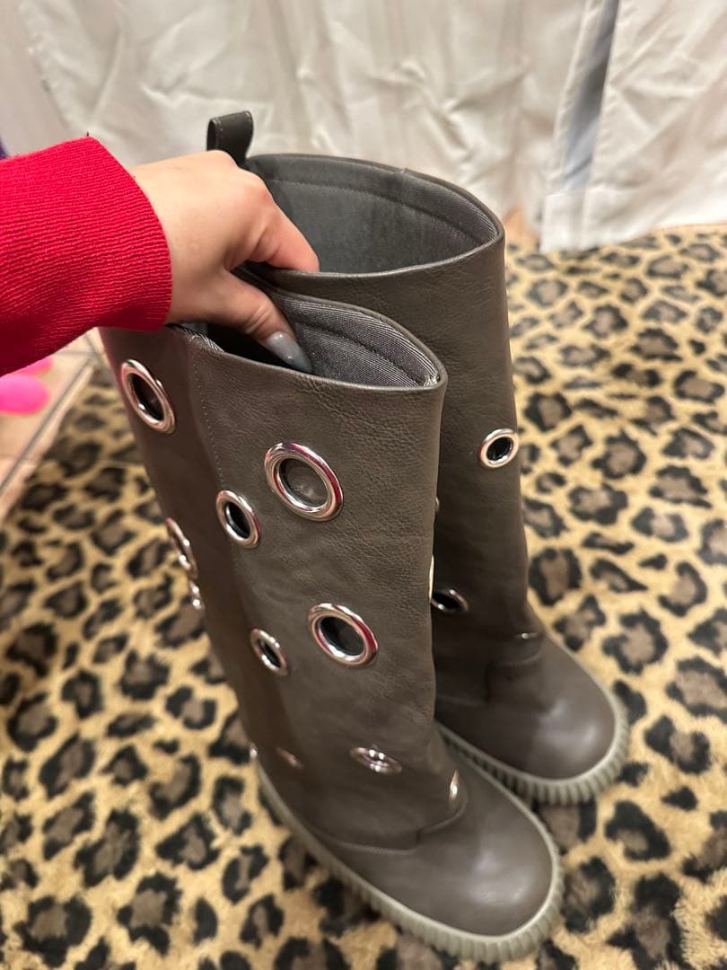YELLO 199X LIFTED TALL BOOTS グレー