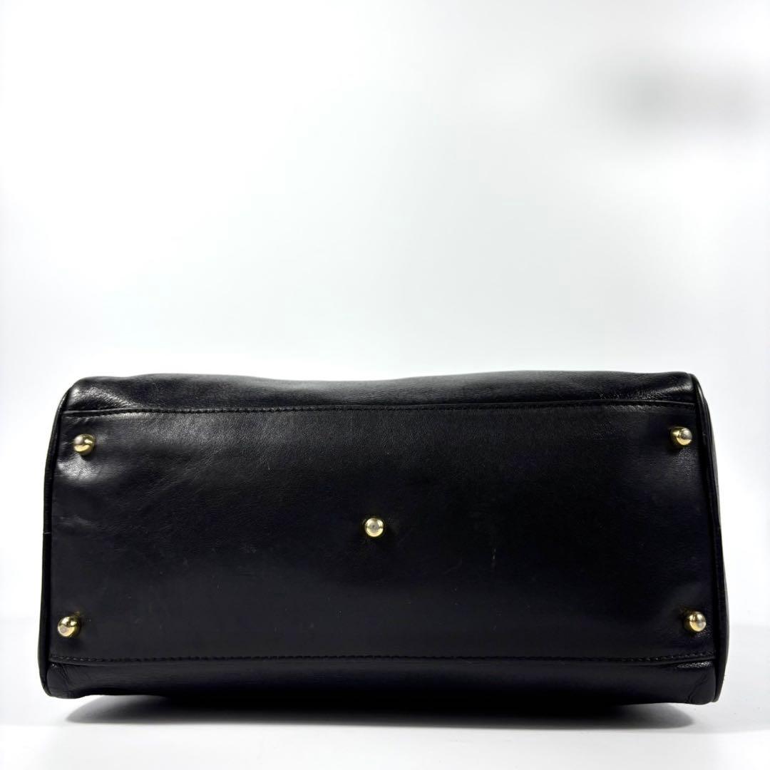 ✨極美品✨グッチ ハンドバッグ バンブー ゴールド金具 レザー ボストン 黒