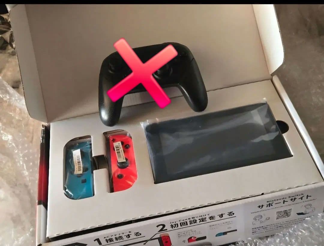美品Nintendo Switch ブルー/レッド 本体プロコンケース