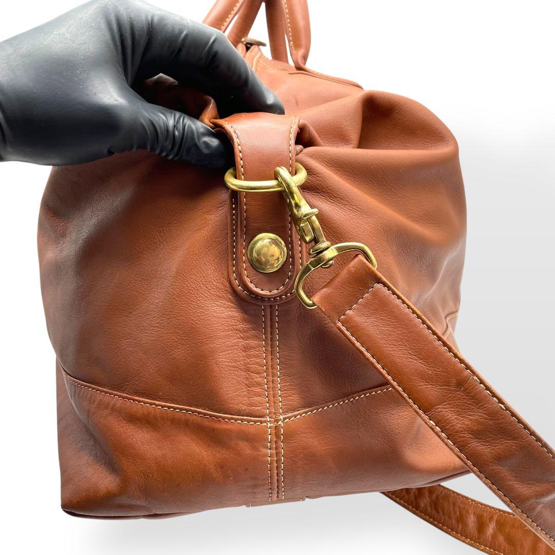 極美品　COACH オールドコーチ　2way ボストンバッグ　USA製　レザー