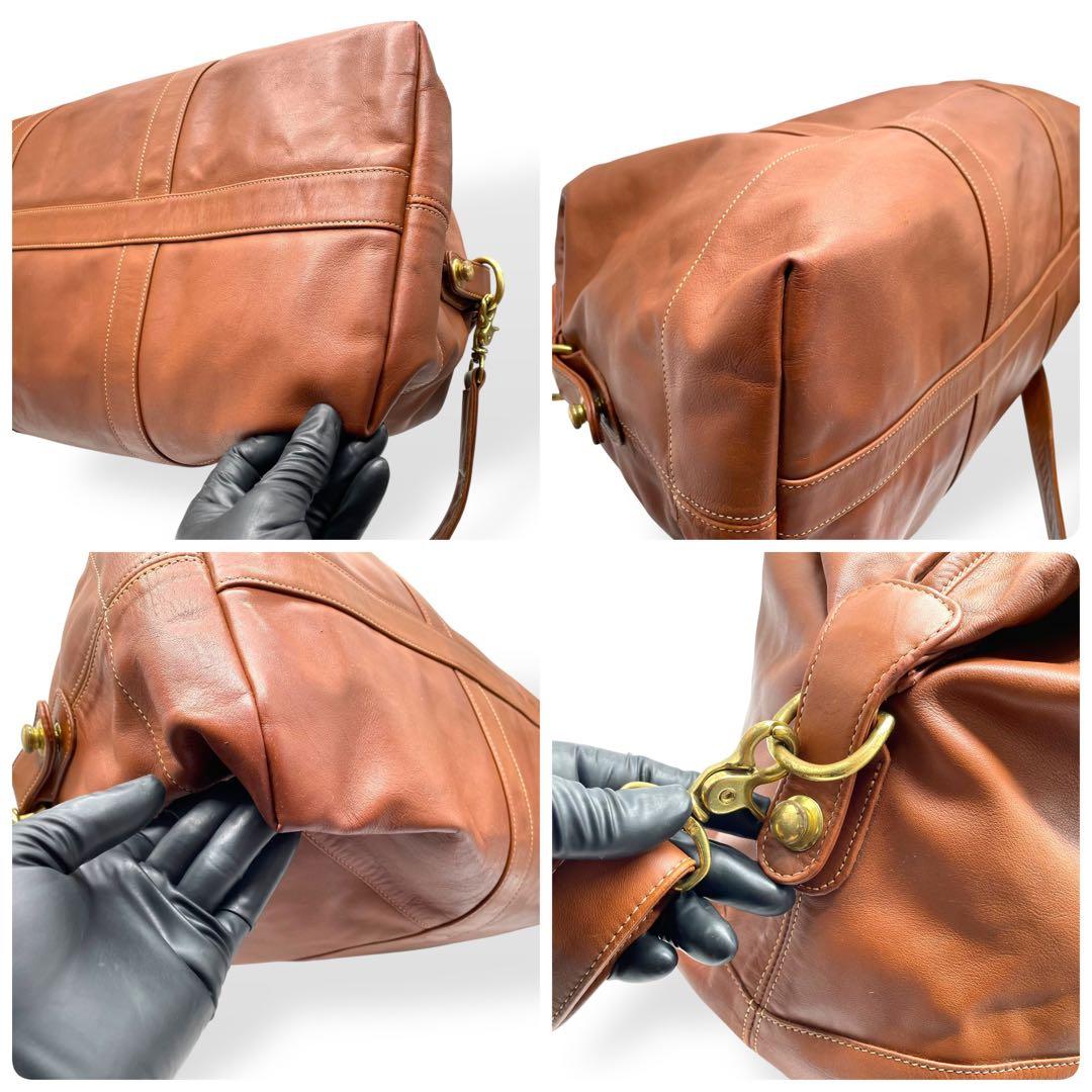 極美品　COACH オールドコーチ　2way ボストンバッグ　USA製　レザー