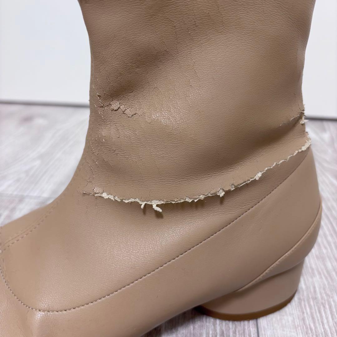 Maison Margiela Tabi ブーツ 37 ベージュ 箱有 ジャンク