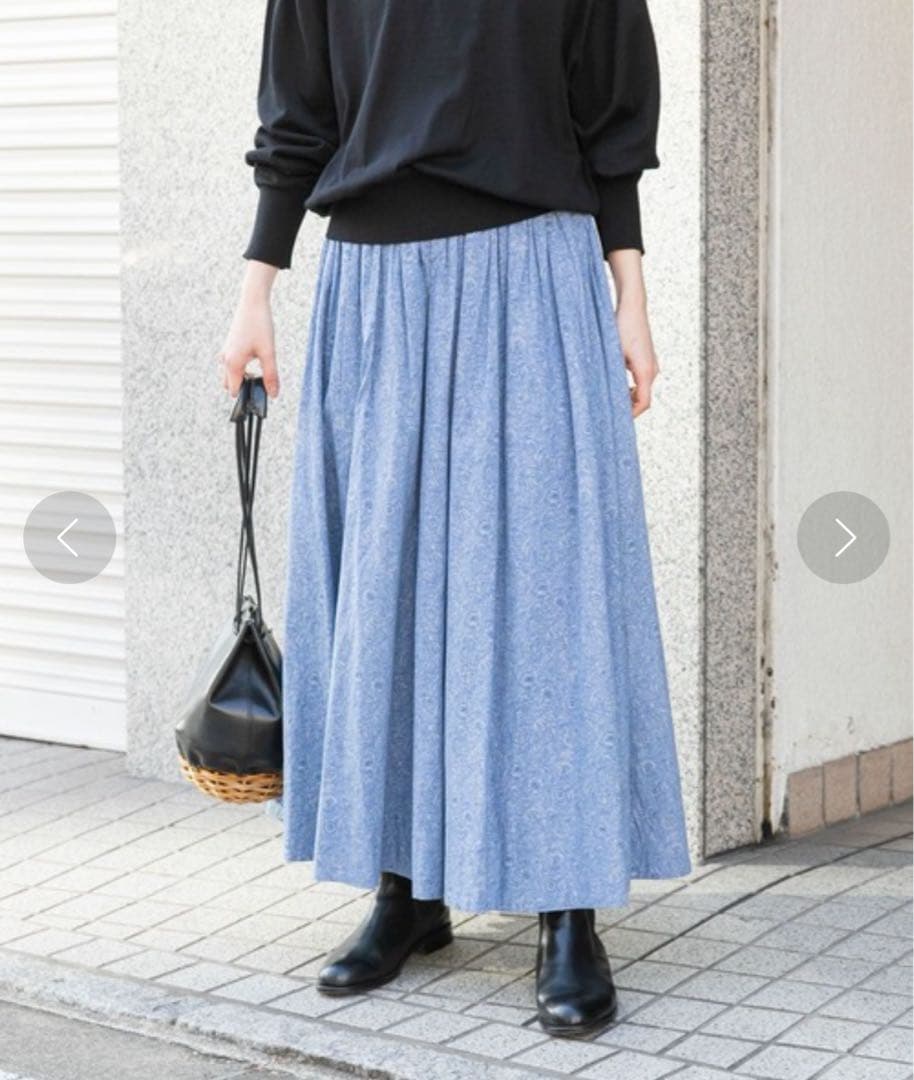 かぐれ kagure コットンプリントギャザースカート