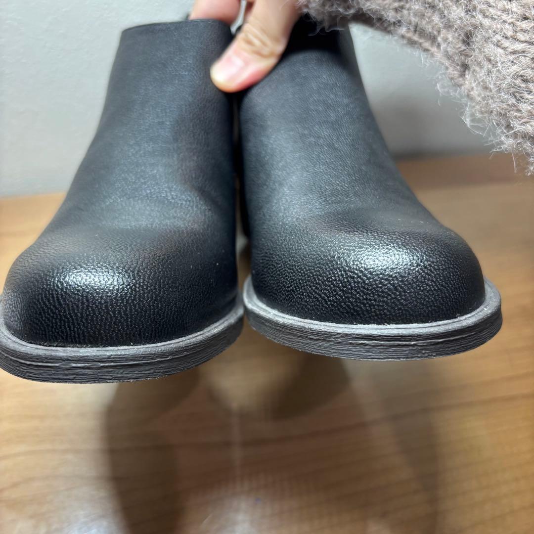【新品】nouer ヌエール ショートブーツ ジップ　ブラック