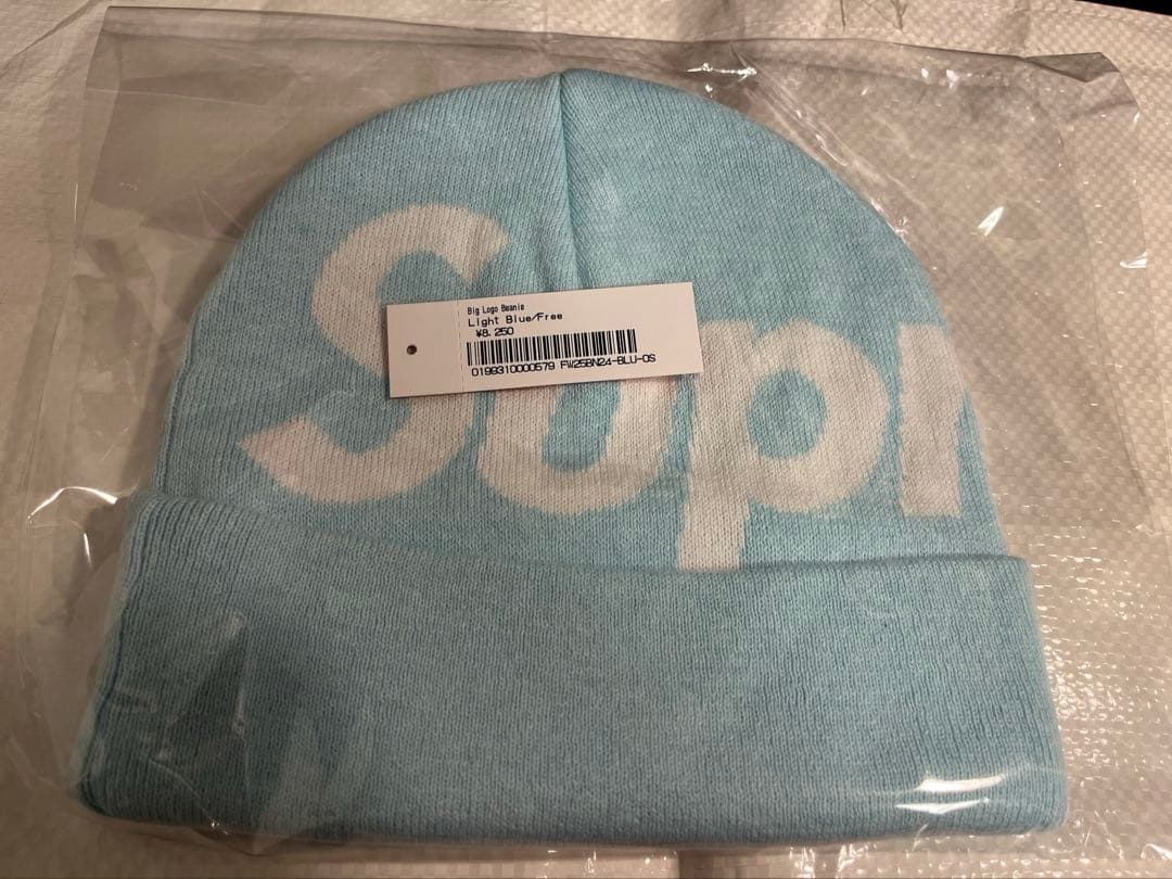 帽子 Supreme Big Logo Beanie light blue