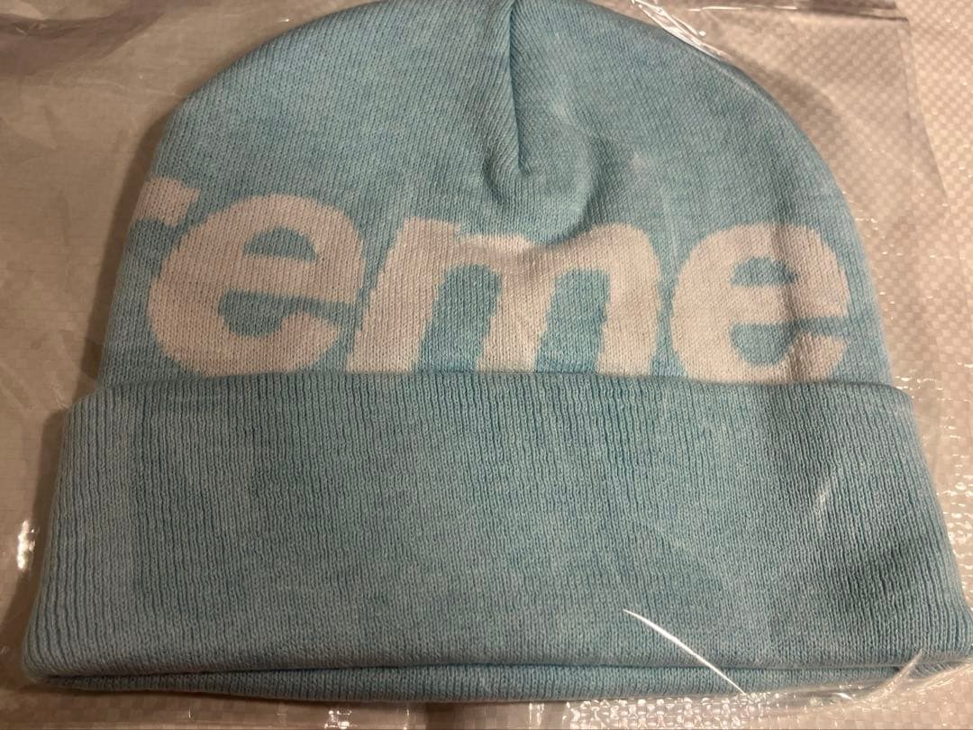 帽子 Supreme Big Logo Beanie light blue