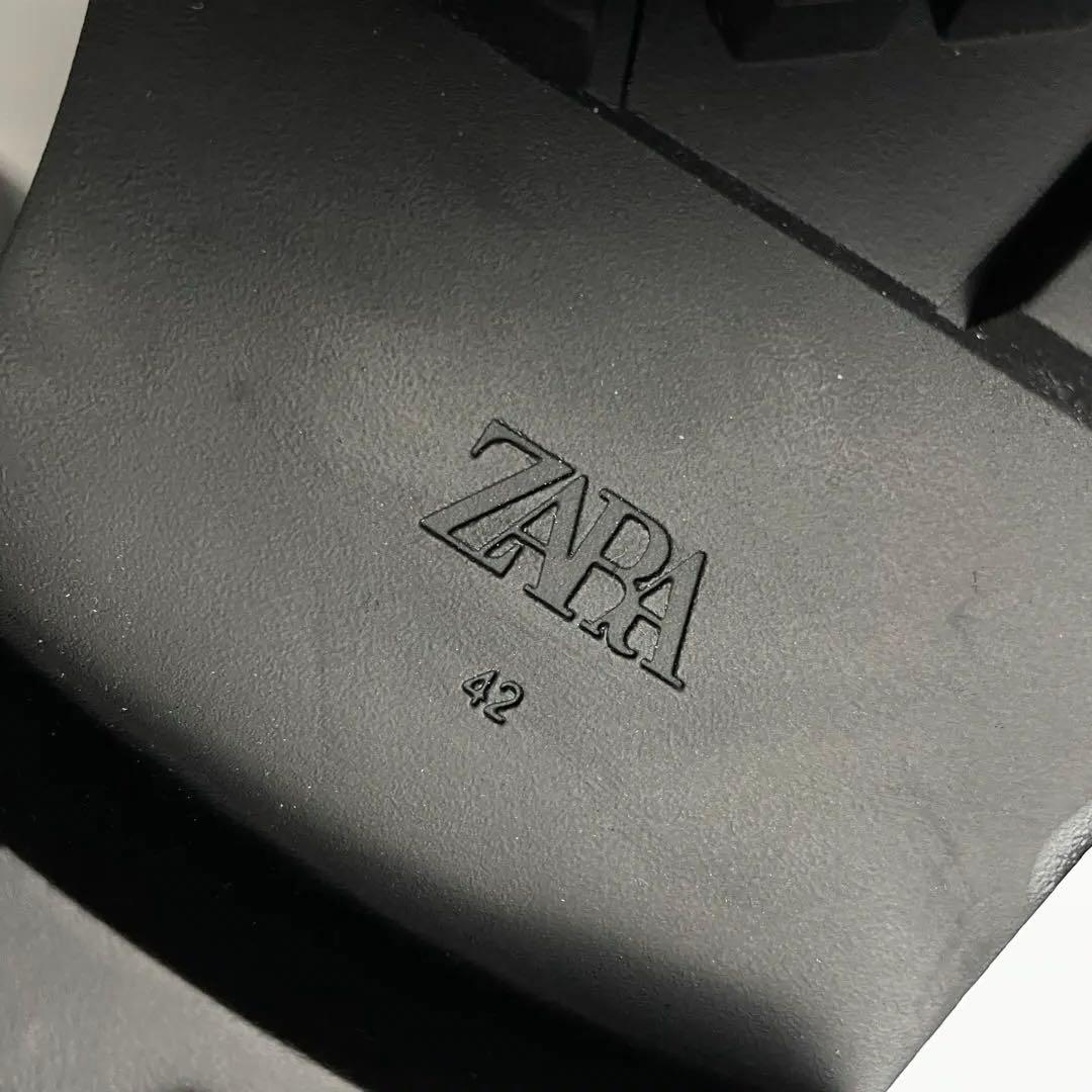 大きいサイズ ZARA フラットブーツ 厚底 トラックソール 希少42 美品
