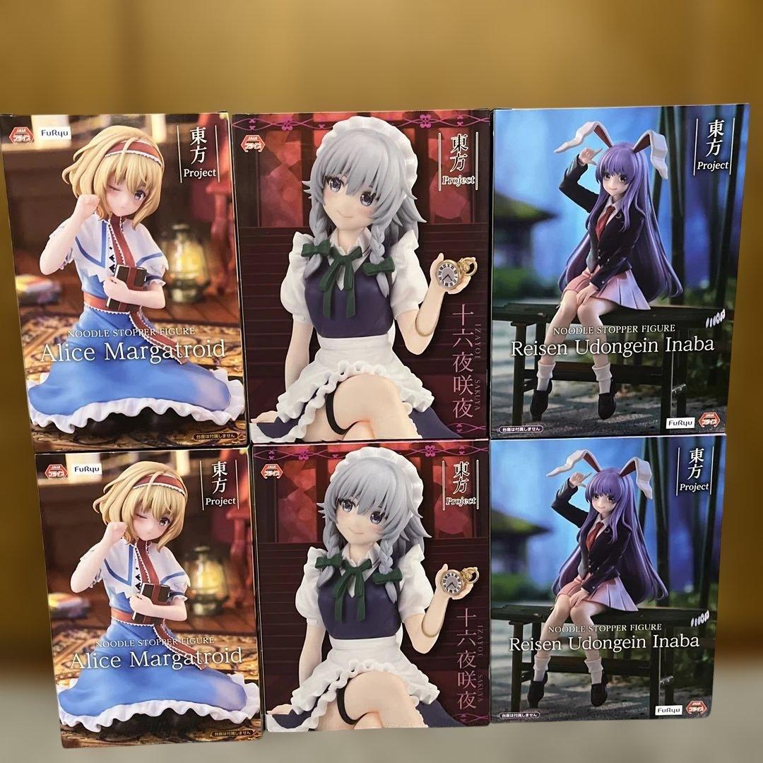 東方プロジェクト ぬーどるストッパー　アリス 咲夜 イナバ 6点セット