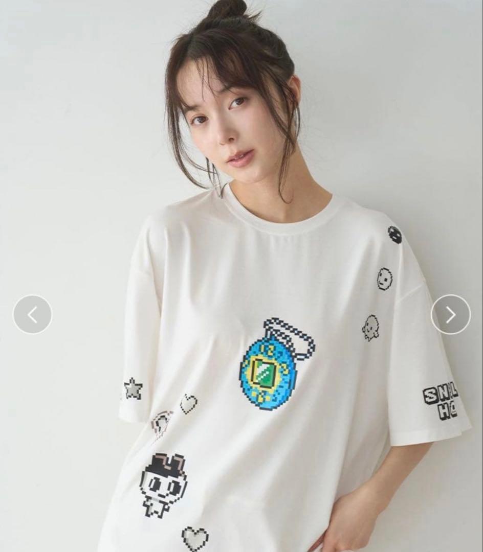 TAMAGOTCHI×snidel Tシャツ White