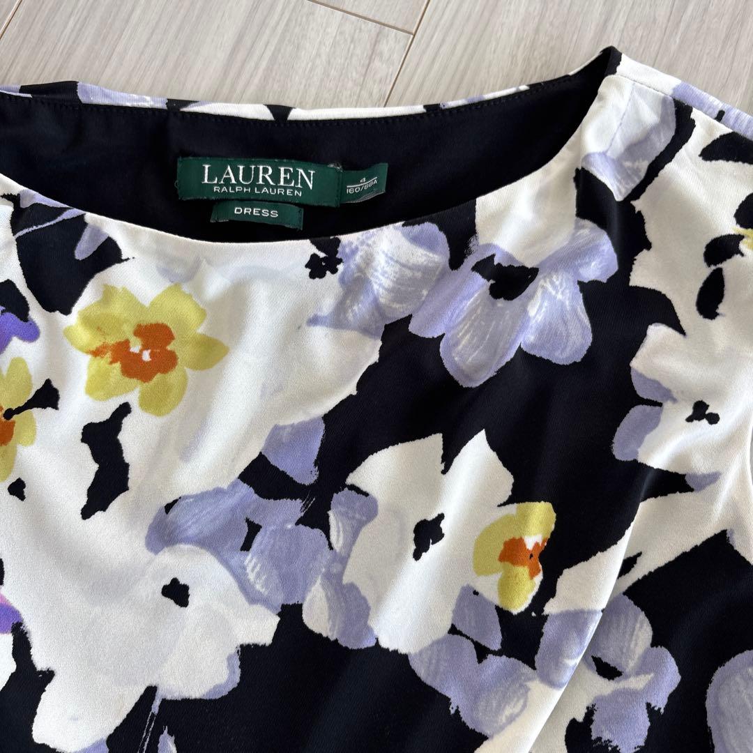 LAUREN RALPH LAUREN ノースリーブひざ丈ワンピース