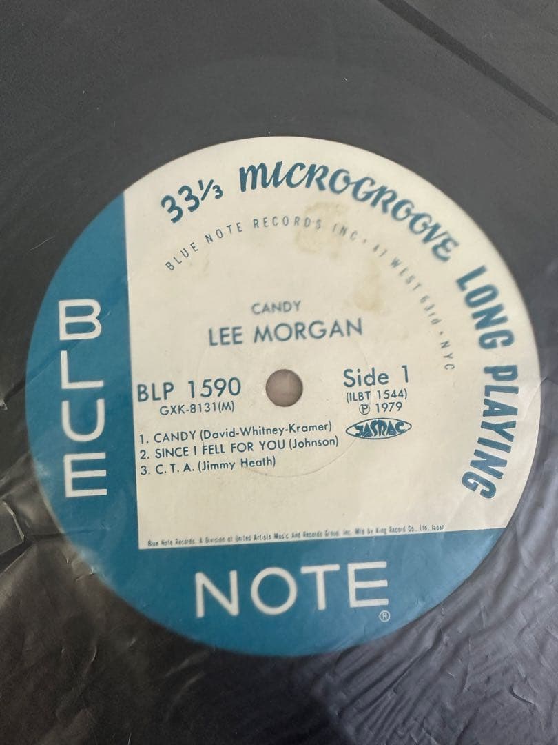 【LP】LEE MORGAN　CANDY ブルーノート　動作確認済みリーモーガン