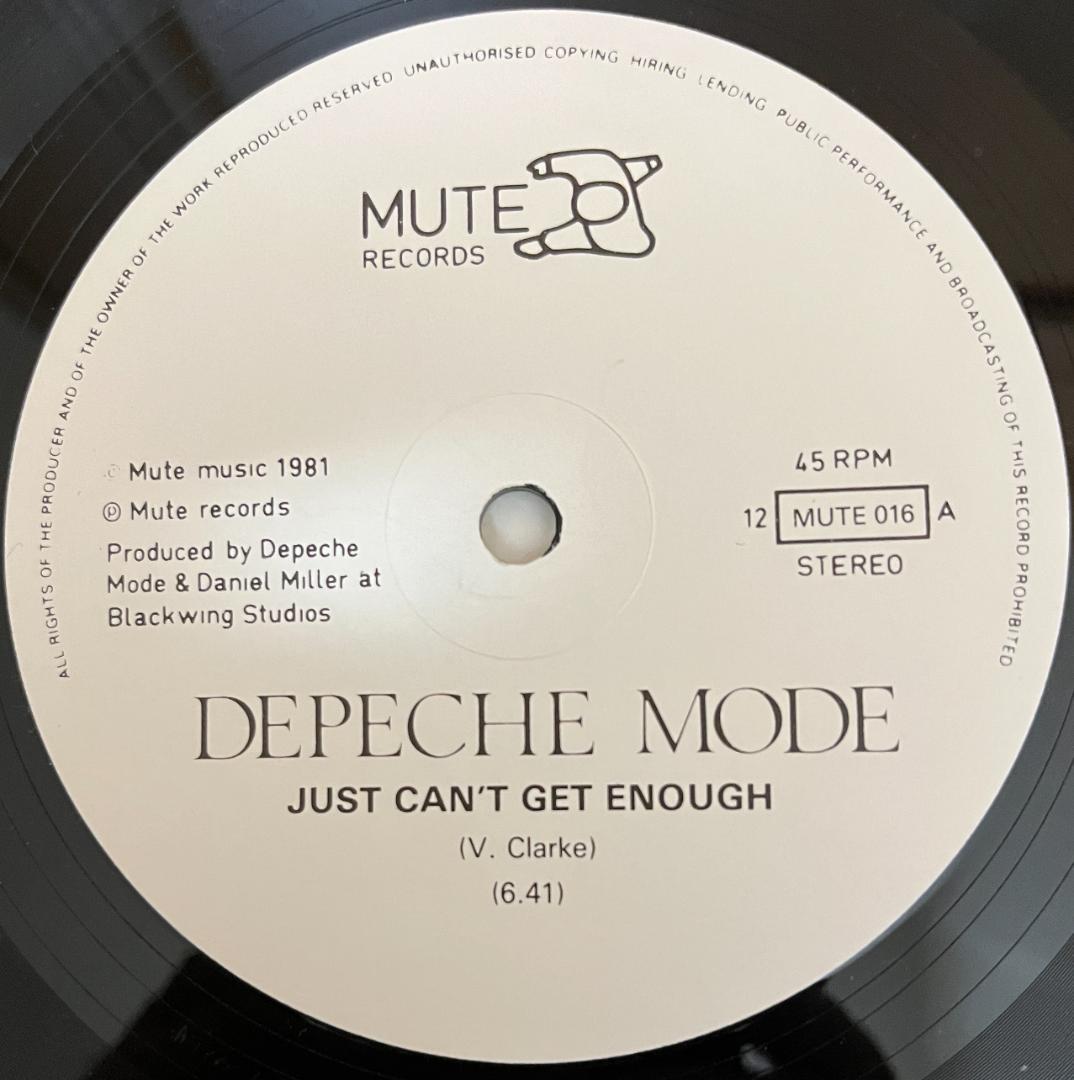 Depeche Mode Just Can't Get Enough 12インチ