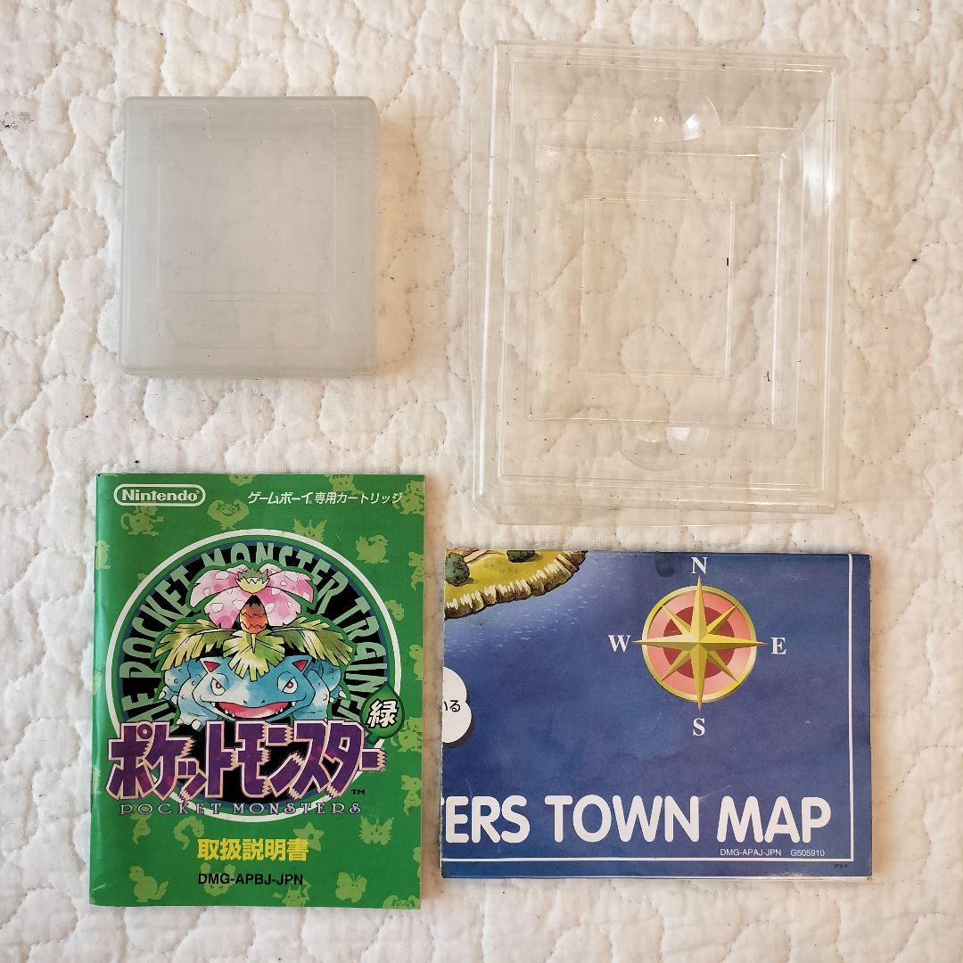【中古品】ポケモン　緑　外箱　説明書　地図　内梱包　ソフトなし