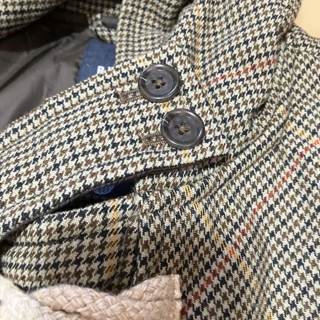 BEAMS ビームス　中綿テックツイード　ダッフルコート　アウター　Lサイズ