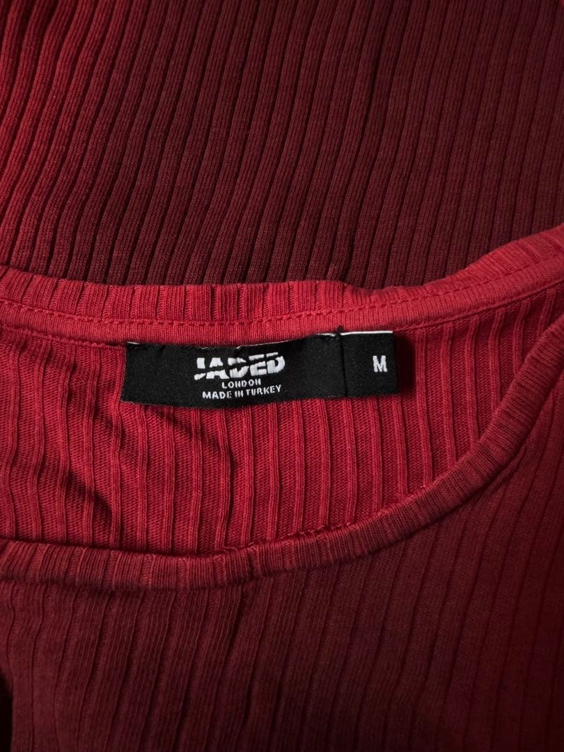 Jaded London 赤 リブ編み タンクトップ M
