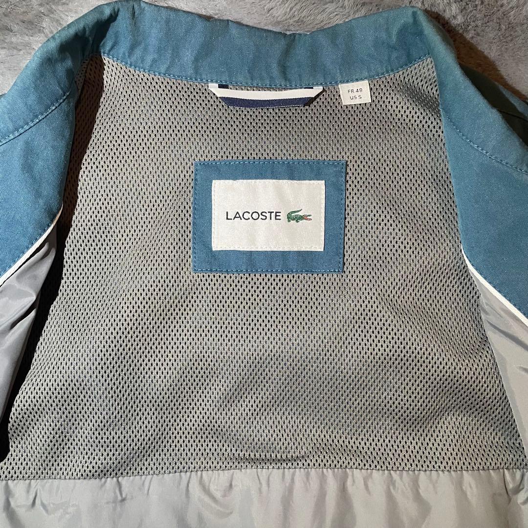 美品 LACOSTE ラコステ ジップブルゾン スイングトップ ブルーグリーン