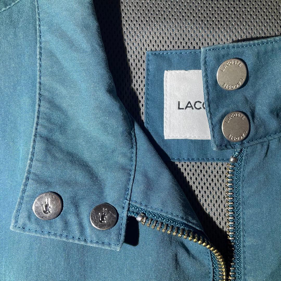 美品 LACOSTE ラコステ ジップブルゾン スイングトップ ブルーグリーン