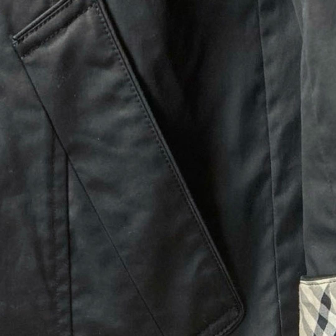 BURBERRY:美品✨スプリングコート ノバチェック ステンカラー 比翼　黒