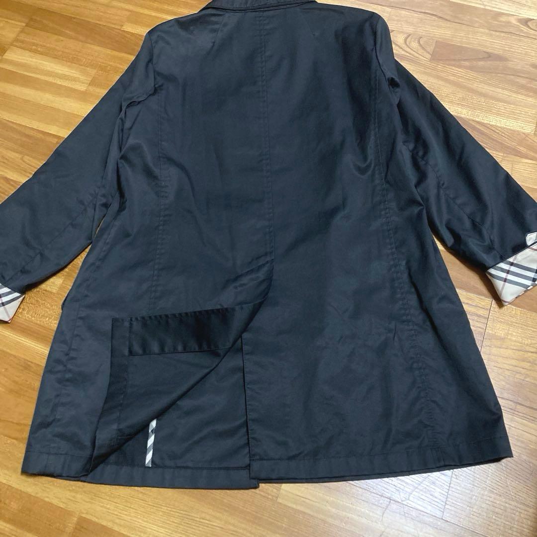 BURBERRY:美品✨スプリングコート ノバチェック ステンカラー 比翼　黒