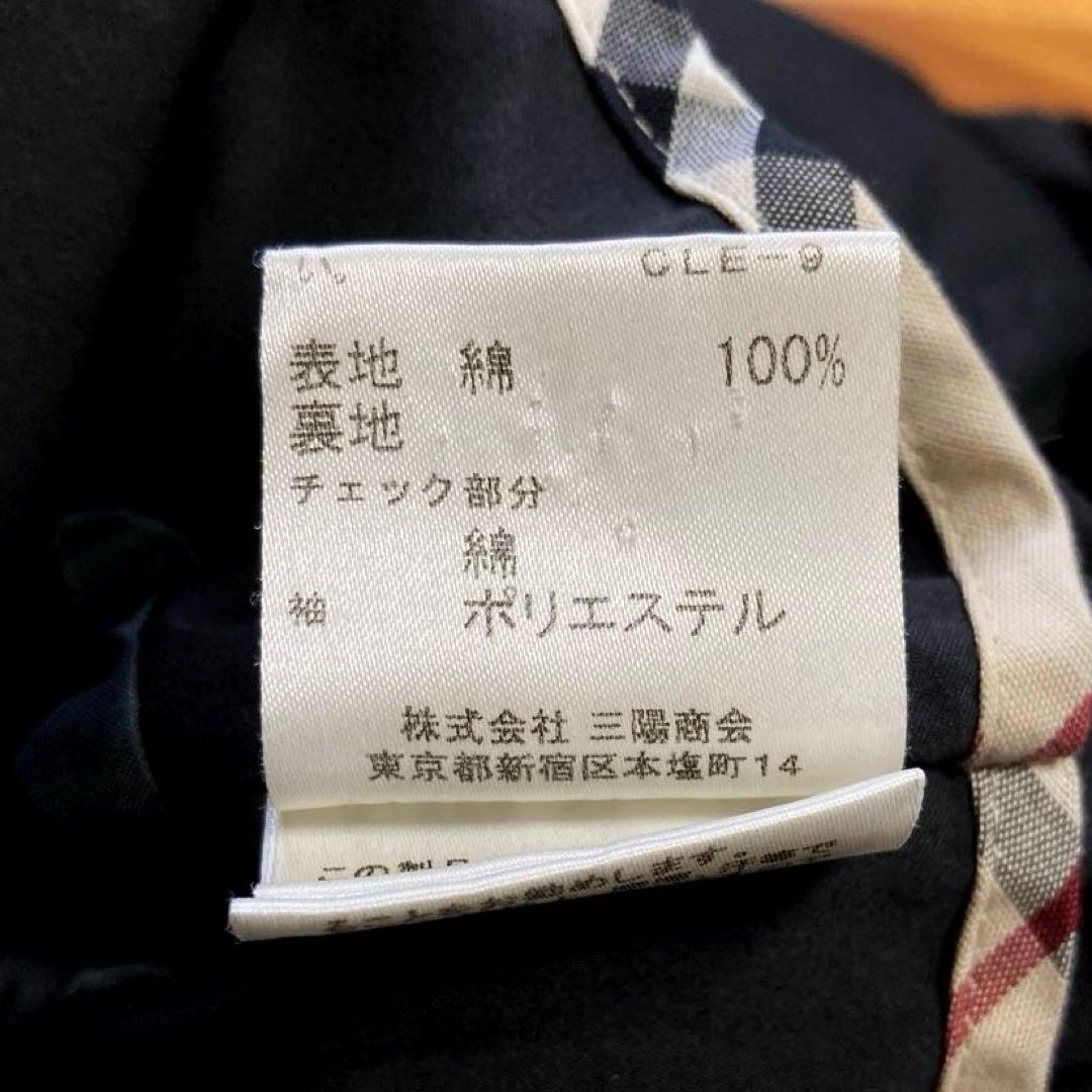 BURBERRY:美品✨スプリングコート ノバチェック ステンカラー 比翼　黒
