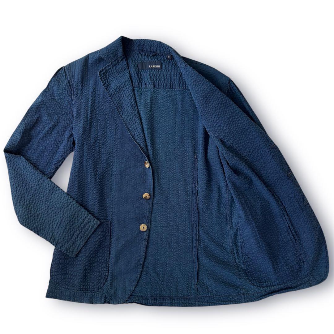 LARDINI ラルディーニ シアサッカー テーラード シャツジャケット