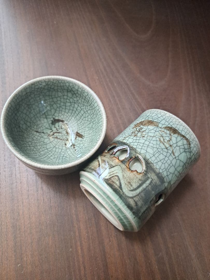 【期間限定価格中】相馬焼　 二重急須・二重煎茶碗 茶器揃えセット　2026午年