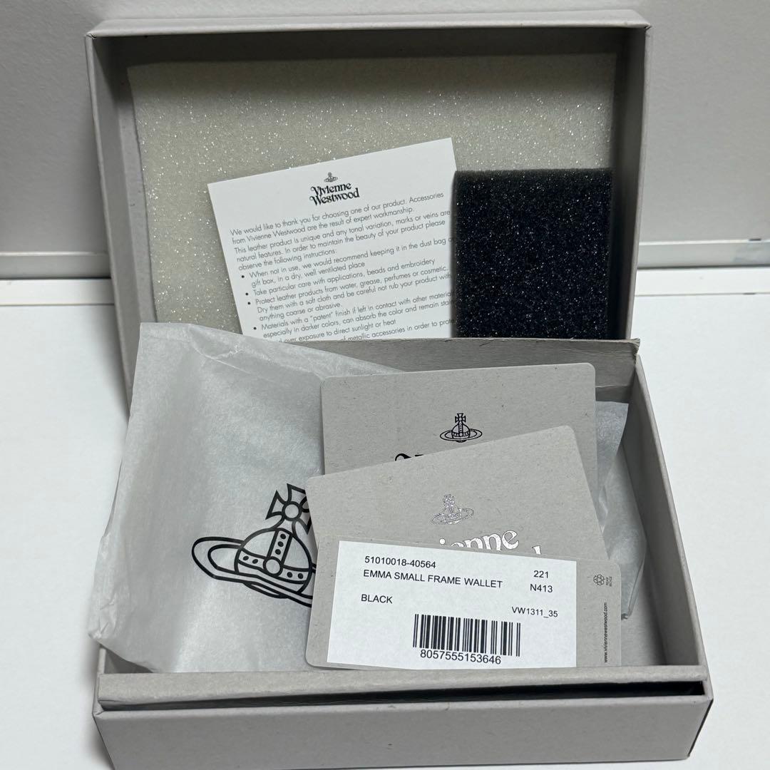 Vivienne Westwood 三つ折り財布 ブラック オーブ EMMA
